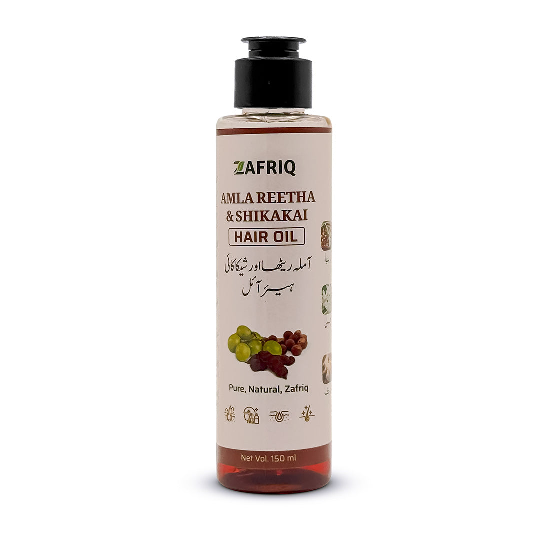 Zafriq Amla Reetha & Shikakai Hair Oil – 100% Original Organic Ingredients | No Chemicals